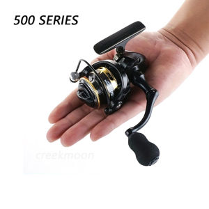 500 800 Series Spinning Fishing Reel With Left/Right Interchangeable Collapsible Wood Handle Powerful Rocker Micro Bearing 5.2:1