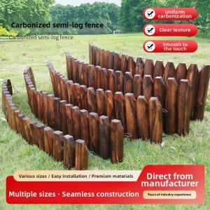 MEISITEKEKE | Charcoal Antiseptic Wooden Garden Fence