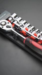 Kunci Sok Set CR-V Drive Socket Wrench Set 1/2 Handle 12 PCS