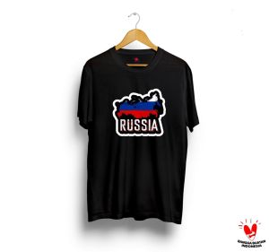 Baju Kaos Russia Tulisan Map Flag Souvenir kaos oleh oleh Rusia 30s/Ligar24