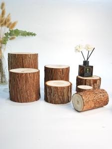 Base Small Wood Pile Log Decoration Wood Filming Prop Decoration Stump Kindergarten Handicraft DIY Material Fir