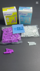 Primes Blood Round Lancets 30g Prime Care purple lancet glucose Darah Glukosa Bulat Rata