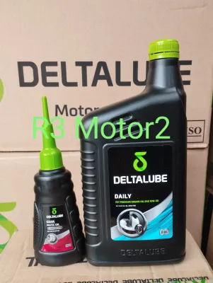 Paket Oli Deltalube 0.8L matic plus gardan oli Gear Deltalube 120ml original 100% untuk semua motor matic