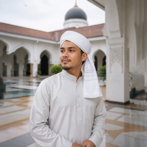 Serban Putih Lelaki Muslim Pagri Panjang 106 Inch Kain Serban Solat Haji Umrah Nikah Raya Untuk Dewasa