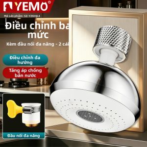 YEMO | Đầu Vòi Sen Chống Bắn Áp Suất Có Thể Quay Toàn Diện Cho Bếp