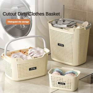 DELIBERATELY60DE8 1Pcs Vách ngăn Giỏ đựng quần áo bẩn Nhựa Thoáng khí Giỏ đựng đồ giặt Bền Di động Thùng đựng đồ giặt phòng tắm