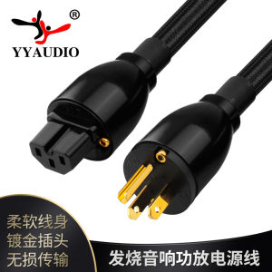 Yyaudio Fever Amplifier Stereo Power Cord Pure Copper Gold-Plated National Standard American Standard CD Tube Amplifier Decoder Cable