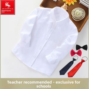 JIFANPAUL | Flannel Long Sleeve Pure Cotton School Uniform Shirt