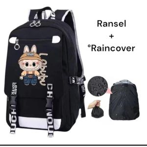 "NIQABIS"Tas Ransel 2in1 Labubu Ransel Anak Sekolah SD SMP SMA