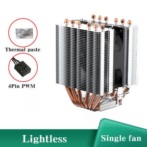 6 Heat Pipe CPU Air-Cooled Cooler 4Pin PWM PC Radiator Fan for Intel LGA 1366 1700 1200 1150 1151 1155 2011 X79 X99 AM3 AM4 AM5
