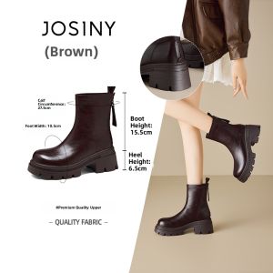 Josiny | Fleece Thick Sole Boots Black 2026