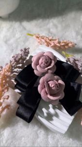 คลิ๊งเชื่อมต่อ กิ๊บติดผมโบว์ดอกเคมีเลีย สไตล์เรโทร สำหรับผู้หญิง