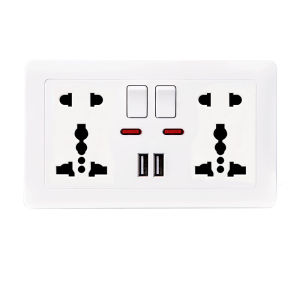 British Five-Hole Multi-Functional Hong Kong and Macao Version with Switch 146 International Neutral British Standard Double-Seat USB Socket Panel