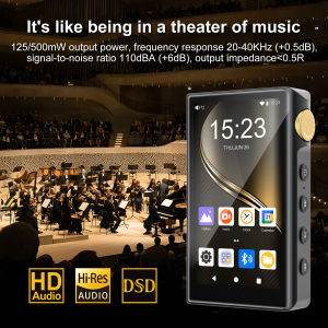 HiFi Lossless Music Player Android 12 Bluetooth WiFi DSD High-Resolution Audio Player 3GB+32GB Up To 512GB Expandable