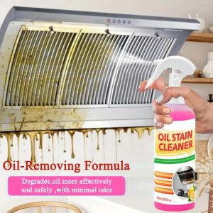 Heavy Duty Kitchen Grease Remover Oil Stain Cleaner Heavy Oil Remover Easily Cleans Stoves Oven Range Hoods Grease Removal Spray