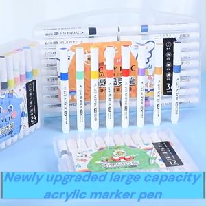 36/24/12 Colors Marker Acrylic Marker Waterproof Highlighter Markers for DIY Art Paint Color Marker Set