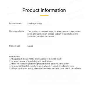 【MISUIY】Jensee Bright Eye Drops Eye Drops Improve Blurred Vision Mildly Hydrating Relieve Eye Fatigue Natural Plant Extracts Blueberry Lutein Eye Drops Eye Drops Eye Care Solution