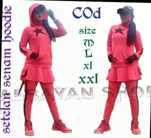 Setelan Olahraga Hoodie/senam/aerobic/yoga/Jogging M L Xl XXL