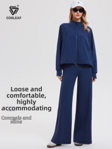 COSLEAF | Autumn Winter New Running Long Sleeve Loose Fit Training Set