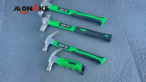 Monake German Palu Cakar Mini Palu Kambing Claw Hammer 8oz 16oz Bahan 0.5LB 1LB Palu Konde Palu Batu Palu Tukang Perkakas Gagang Karet Fiber Hammer Ball Pein Hammer