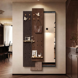 RUIBAHAO | Vintage Style Full Body Mirror Push Pull Concealable
