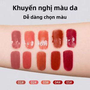 ENSEO Double-Ended Lip Glaze 01 Moisturizing Matte Lipstick Velvet Finish Lip Gloss for All Skin Types Universal Season