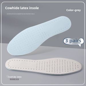 Goatskin Latex Insole Womens Genuine Leather Shit Feeling Soft Anti-Pain Long Standing Not Tired Thick Soft Soled Comfortable Cowhide Men