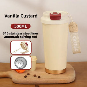 500ml Stainless Steel Coffee Milk Leak proof Stir Cup Outdoor Office Business Portable Type-C Charge Automatic Self Stirring Mug