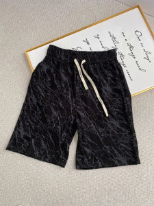 Quần Short Nam American Tie Dye Màu Đen Mùa Hè Quần Thể Thao Five-Ten Quần Nhung Lười Biếng Quần Ống Đứng Thường Ngày