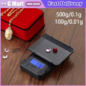 1Pcs Portable Mini Electronic Scale Black Small Table 500g 0.01g Jewelry Tea Powder Home Store Use Digital High Precision Pocket