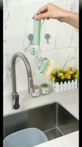 Kitchen Dishwashing Brush Long Handle Dish Brush Liquid Soap Dispenser Cleaner Dish Scrubber Brush Kitchen Cleaning Tools