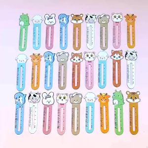 UMI 50pcs/pack Creative Cartoon Cute Animal 5cm Paper Bookmark Cardboard Ruler Kids Student School Stationery Party Gift