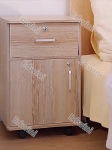 With Lock 1/3 Drawers White/Wood File Cabinet Home Office Cabinet with Lock Drawer Mobile Storage