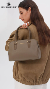 David Jones ปารีสผู้หญิง กระเป๋าสะพายหนัง Pu สีเหลี่ยม หูหิ้ว ไม่ปลอดภัย กระเป๋าทรง สีเหลี่ยม หนัง