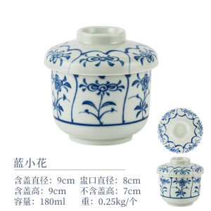 Ceramics Imported from Japan Tureen Stew Cup Bowl Underglaze Japanese Style Steam Eggs Birds Nest Steam Box Pudding Bowl for One Person
