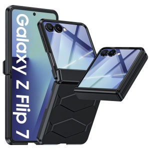 Ốp Điện Thoại Galaxy Z Flip 7 - Màu Đỏ Hồng Tích Hợp Kính Cường Lực Bảo Vệ Màn Hình Bảo Vệ Bản Lề Chống Sốc Chống Rơi Bề Mặt Mờ