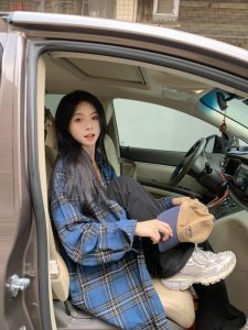 Áo Sơ Mi Nữ Tay Dài Dáng Rộng Kẻ Caro Chống Nắng Mùa Hè 2024 Áo Sơ Mi Cổ Polo Tay Rộng Thoải Mái Thường Ngày