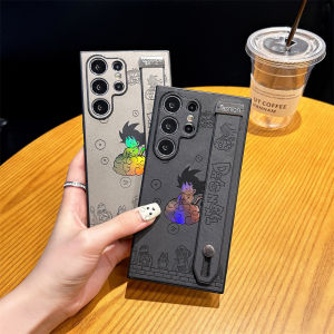 Ốp điện thoại cho Samsung laser Galaxy s25ultra s24ultra s23ultra s22ultra với thiết kế dây đeo cổ tay Dragon Ball kakarotto/Son Goku mô hình