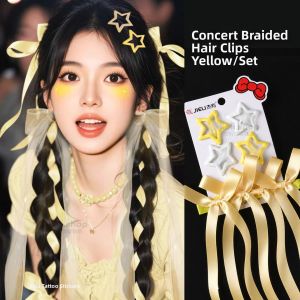 QIFUXING | Bow Ribbon Star Barrette Set