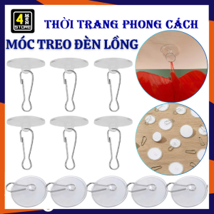 Móc Dán Trần Nhà Trong Suốt Siêu Dính - Móc Treo Đèn Lồng Dán Tường Siêu Chắc - Miếng Dán Treo Đồ - Móc Gắn Tường / Giá Đỡ Treo Đồ Đa Năng Cho Gia Đình  Không Cần Khoan Đục