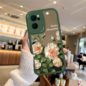 OPPO Reno7 Phone Case Mirror Spring Flowers 5Pro New Korean Ins Style Findx8/x9 Makeup Mirror 7SE Soft Silicone X3 Anti-Fall