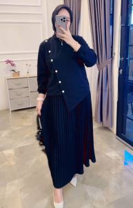 youras setrok plisket wanita kaos knit rajut import busui