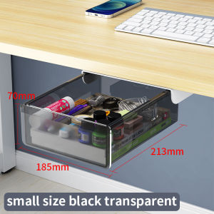 Self-Adhesive Drill-Free Under-Desk Plastic Drawer: Ideal For Office/Home Perfect For Organizing Stationery