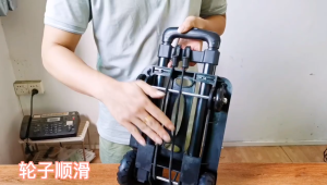 Bagger Foldable Trolley With Wheels Multifunction Universal Hand Trolleys Bracket for Bags Backpack Grocery Shopping Cart Bag