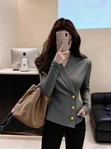DANTING | Fashionable Chic Waist Accentuating Business Jacket Womens Spring Outfit
