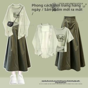 NUMEN BUTTON | Bộ Trang Phục Dễ Thương 3 Món Dành Cho Người Béo Chống Nắng