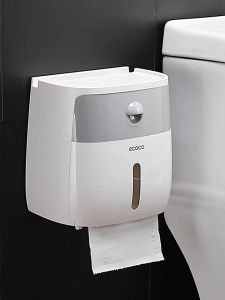 Hộp đựng giấy vệ sinh 2 in 1 ECOCO E1804 dành cho nhà đẹp Ecoco E1804 Chất Liệu Abs Sản Phẩm Nhà Tắm Màu Xám Trắng - Lazada