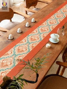 Original Love Strange Damascus High End Table Flag Tea Table Long Retro Dining Table Cloth Tea Stage Mat Cloth Modern Chinese Style