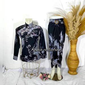Baju Couple Kemeja Batik Pria Dan Rok Lilit Motif Seruni Taro Kemeja Kondangan Couple Bareng Doi