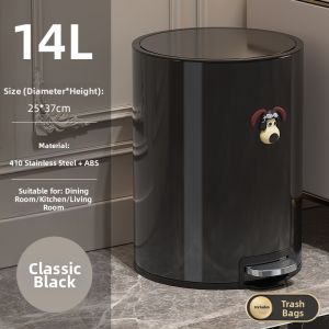 BOENIN | Large Capacity Step Pedal Trash Can